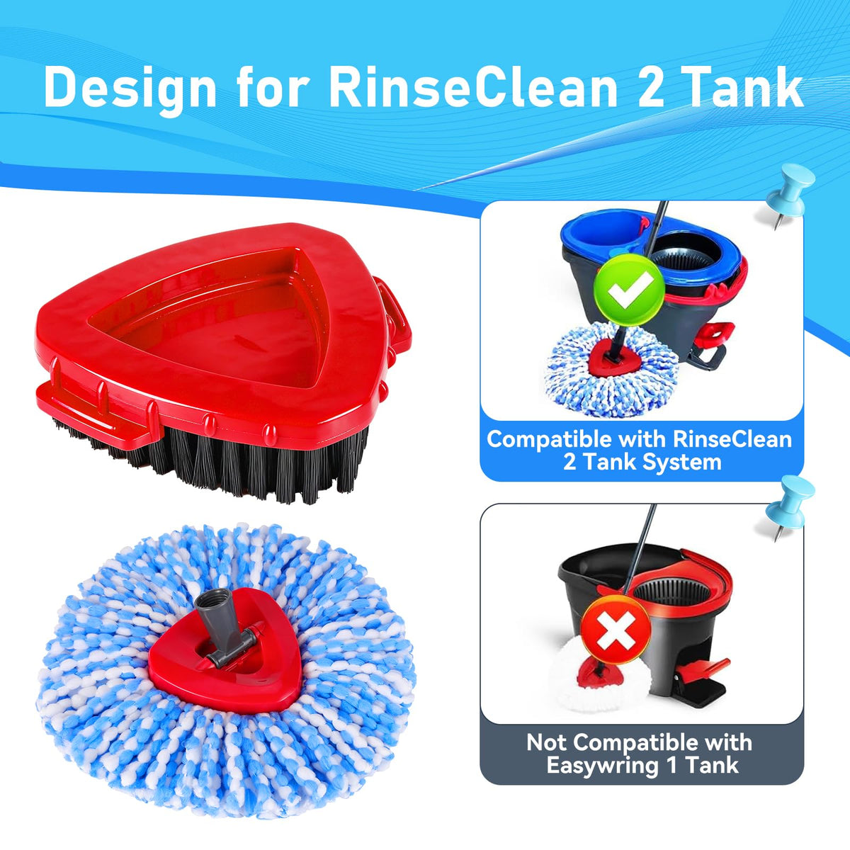 7 Pack Spin Mop Head for O (7 Count)