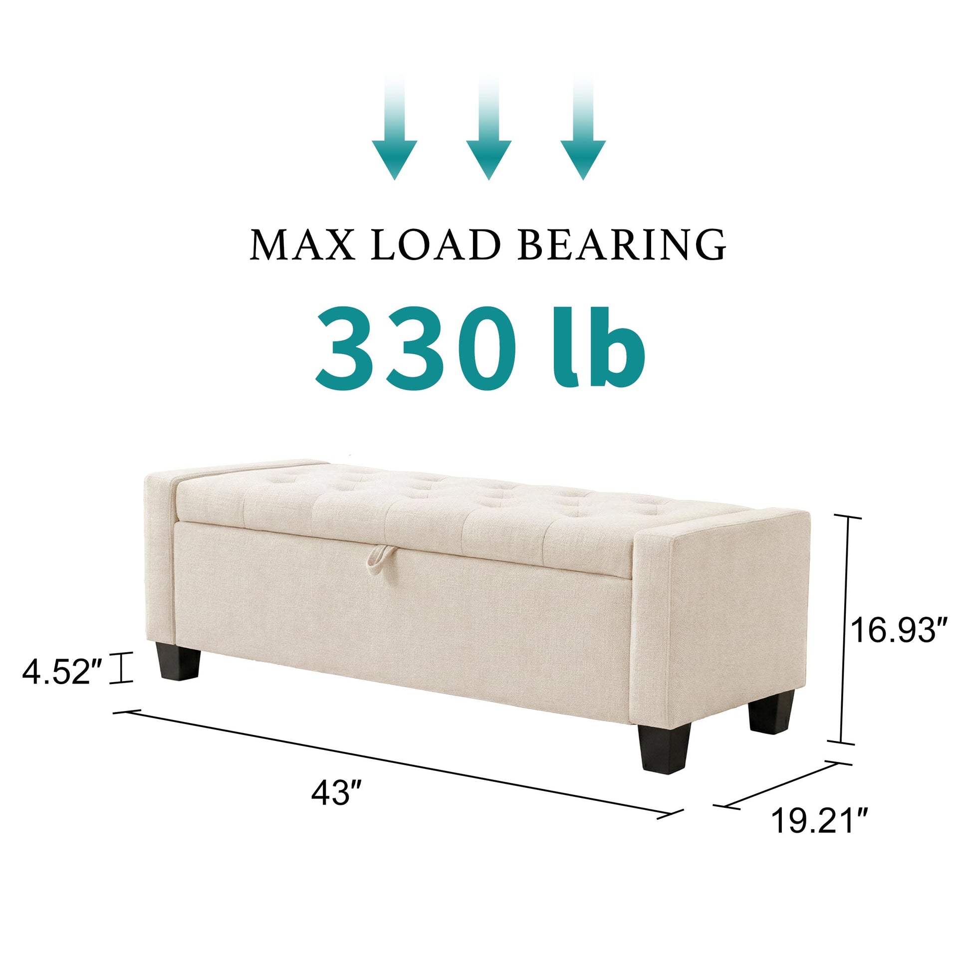 43" Ottoman with Storage