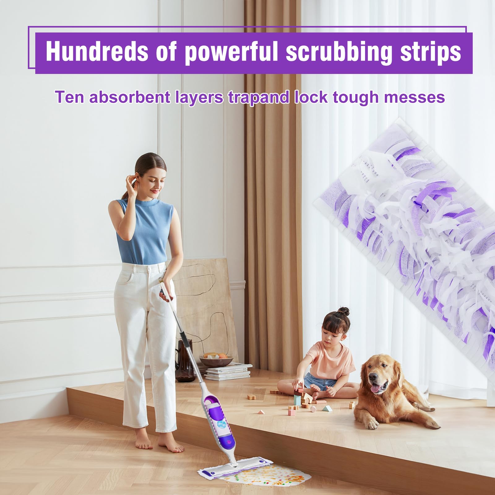 20 Pack Power Mop Refill Pads for Swiffer Power Mop (20 Count)
