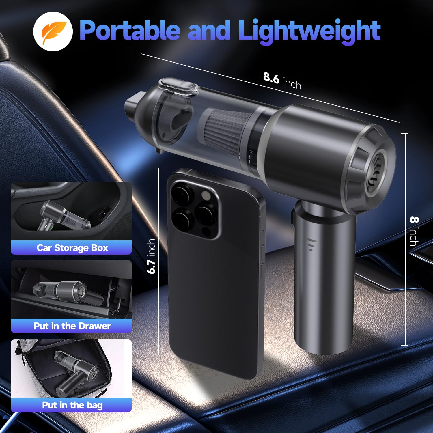 Car Vacuum Portable Cordless