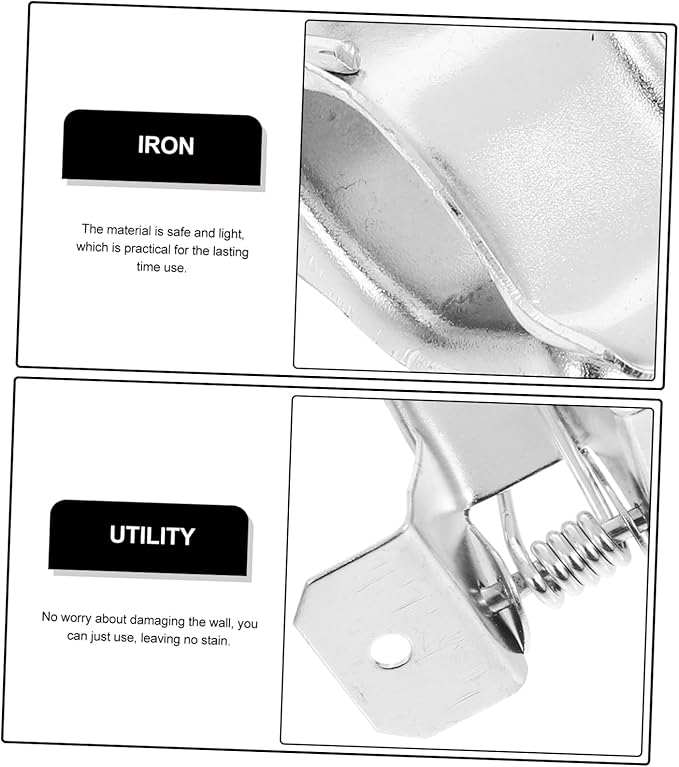 10pcs Modern Design Broom Mop Holder Wall Mounted Iron Broom Gripper for Heavy Duty Cleaning Supplies Organization