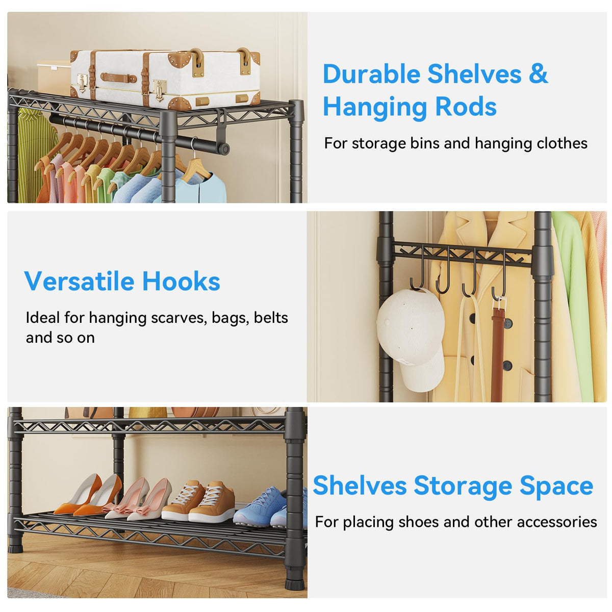E1 Heavy Duty Closet Garment Rack