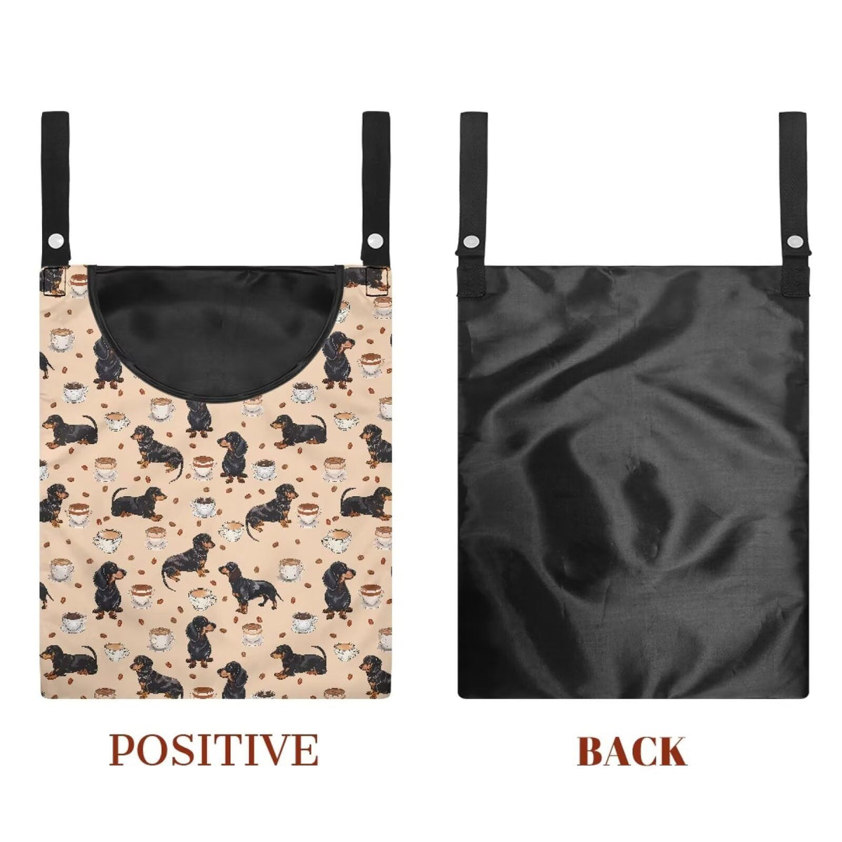 Dachshund Puppy Clothespin Bag Fashion Hanging Storage Organizer Clothes Pin Bag Waterproof Laundry Clothespin Bag Clothespin Holder for Clothesline Outdoor
