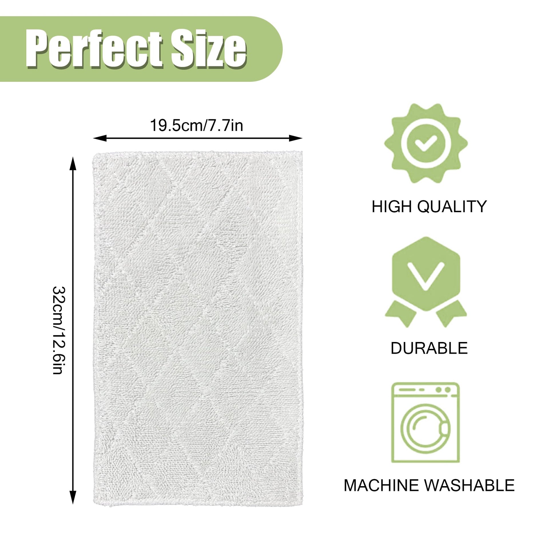 Light 'N' Easy Steam Mop Pads Replacement Reusable for S3601 S3101 S7326 7688ANB 7688ANW Floor Microfiber Cleaning Cloths