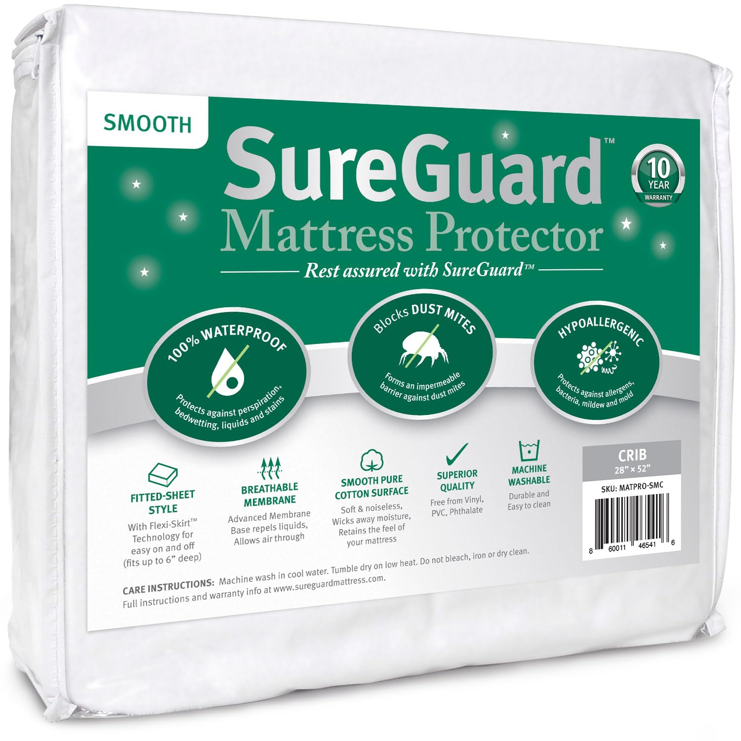 Smooth Waterproof Mattress Protector