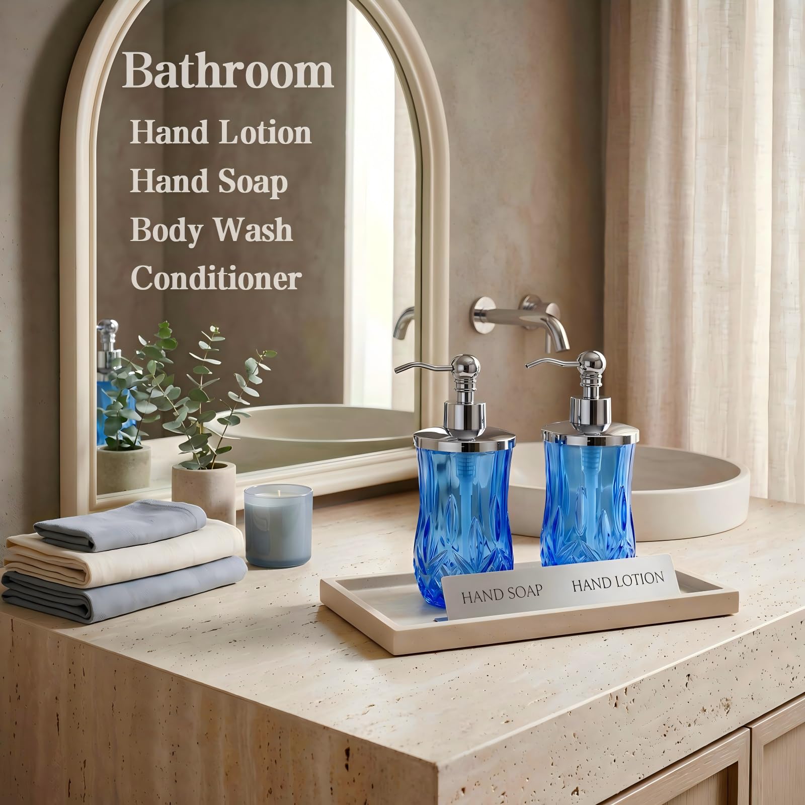 2 Pack 9Oz Blue Soap Dispenser (2 Count)