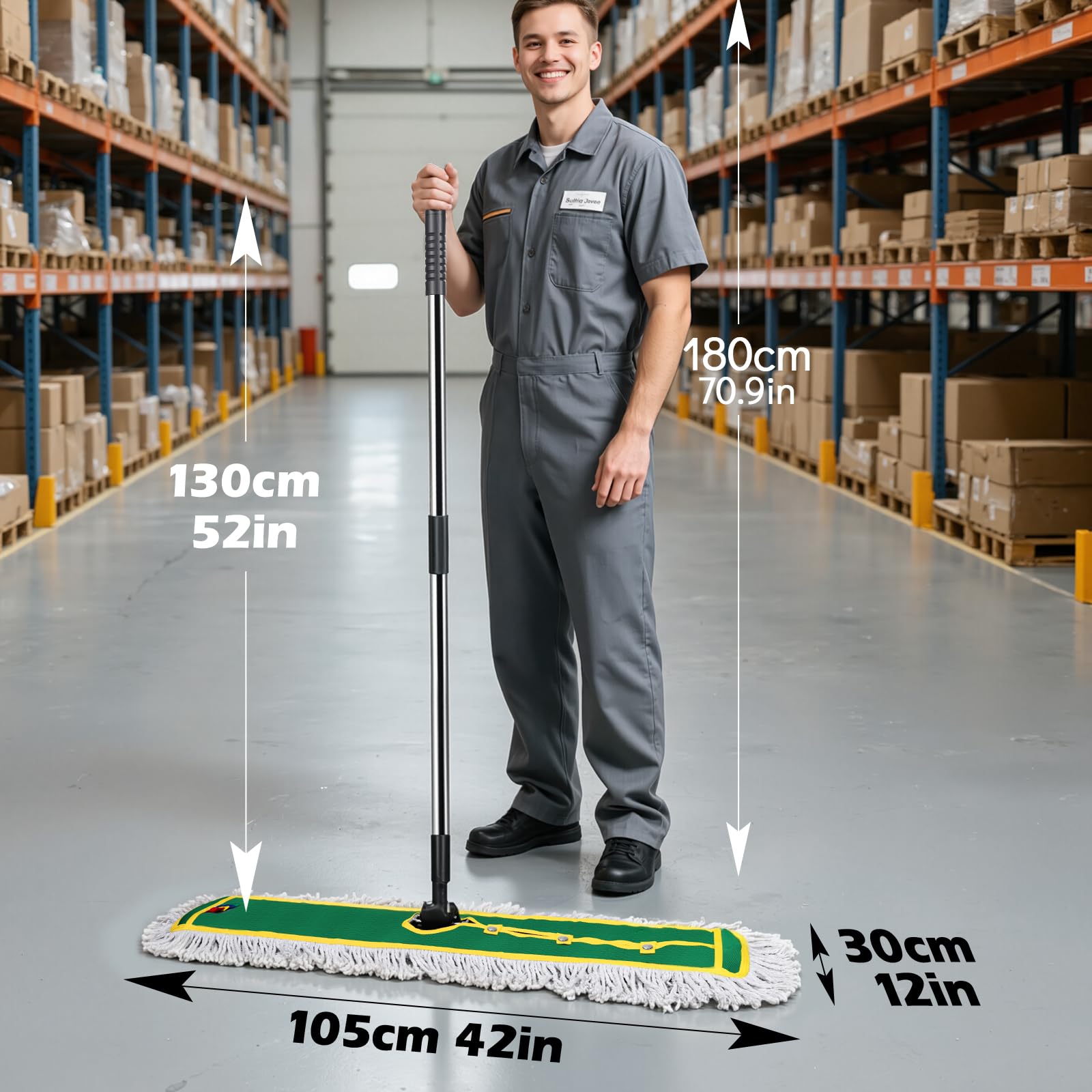 42" Commercial Dust Mop for Floor Cleaning