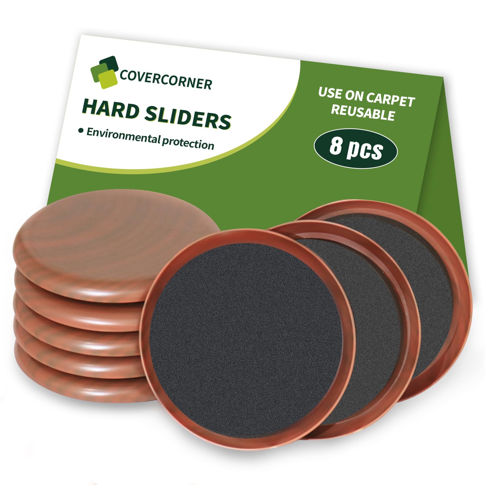 Furniture Sliders for Carpet 8 PCS (8 Count)