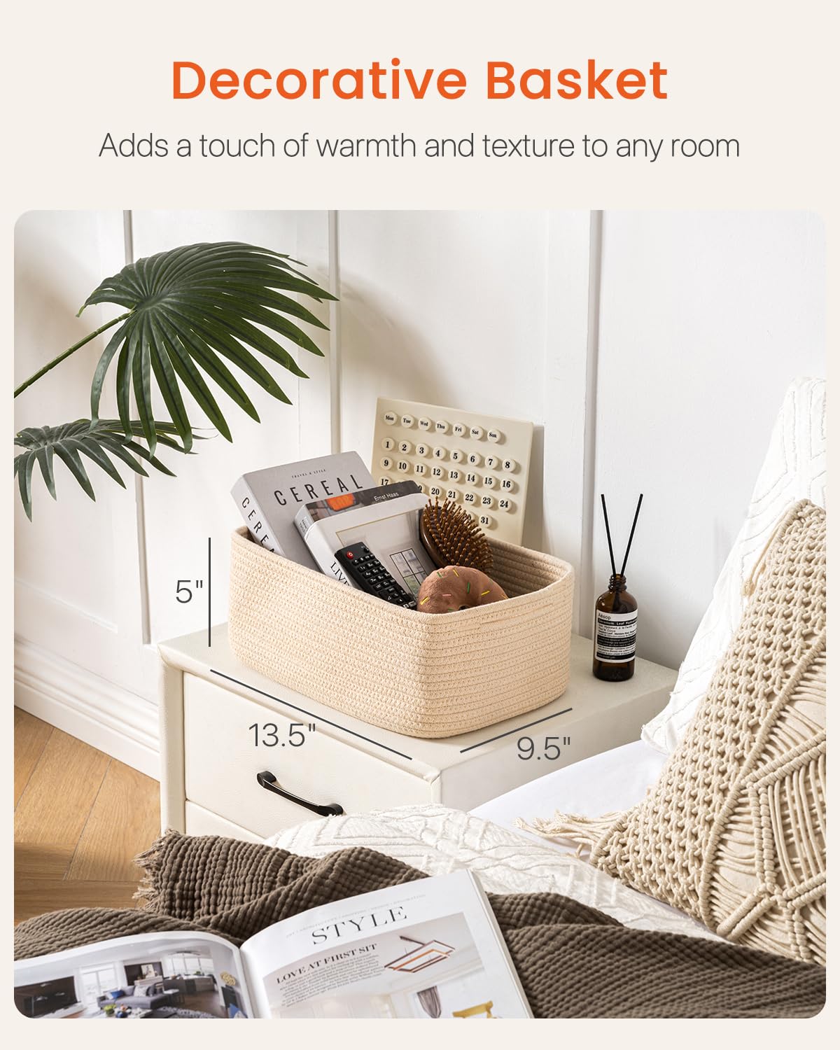 Small Woven Storage Basket for Organizing (3 Count)