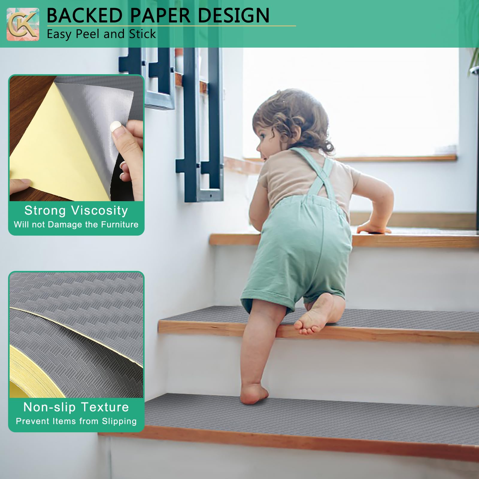 Self Adhesive Shelf Liner Kitchen Liner (19.3 Sq Ft)