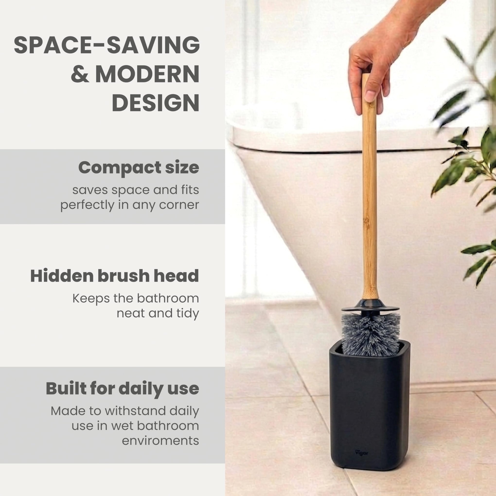 Zense Toilet Brush and Holder Set