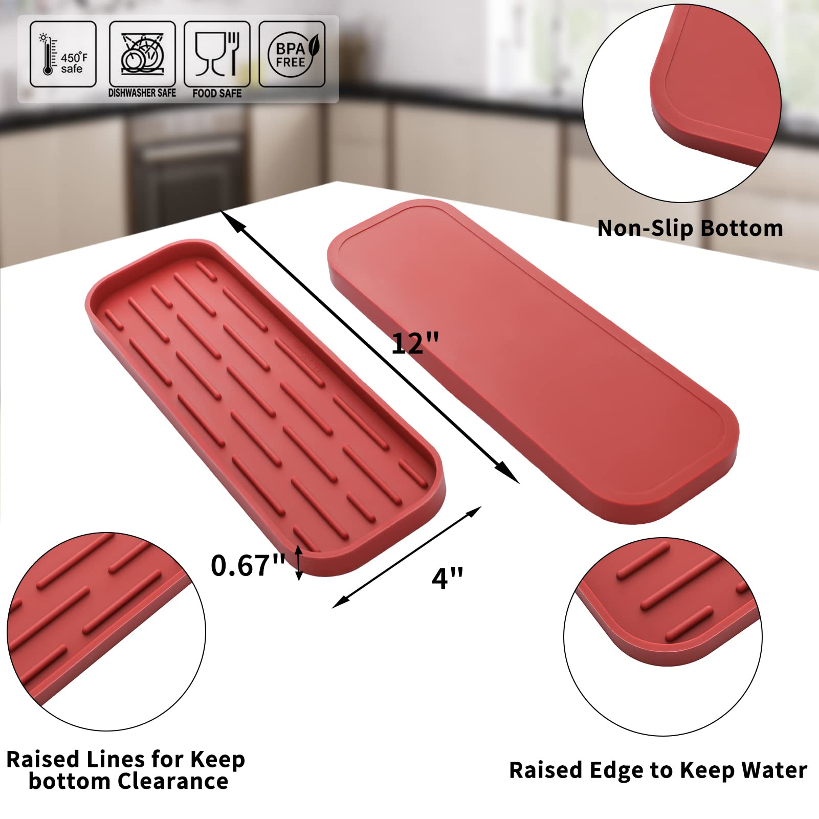 Silicone Kitchen Sink Organizer Tray for Multiple Usage