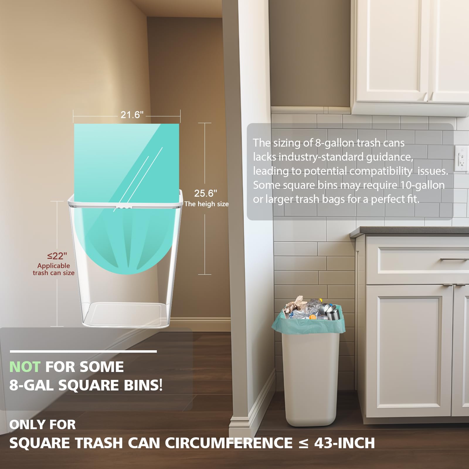 Biodegradable Medium 8 Gallon Trash Bags (80 Count)