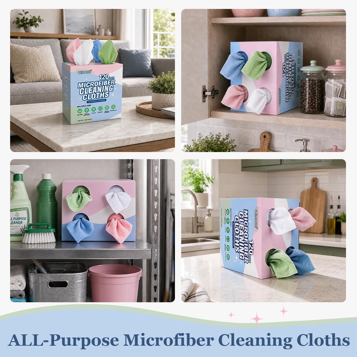 Microfiber Cleaning Cloth (120 Count)