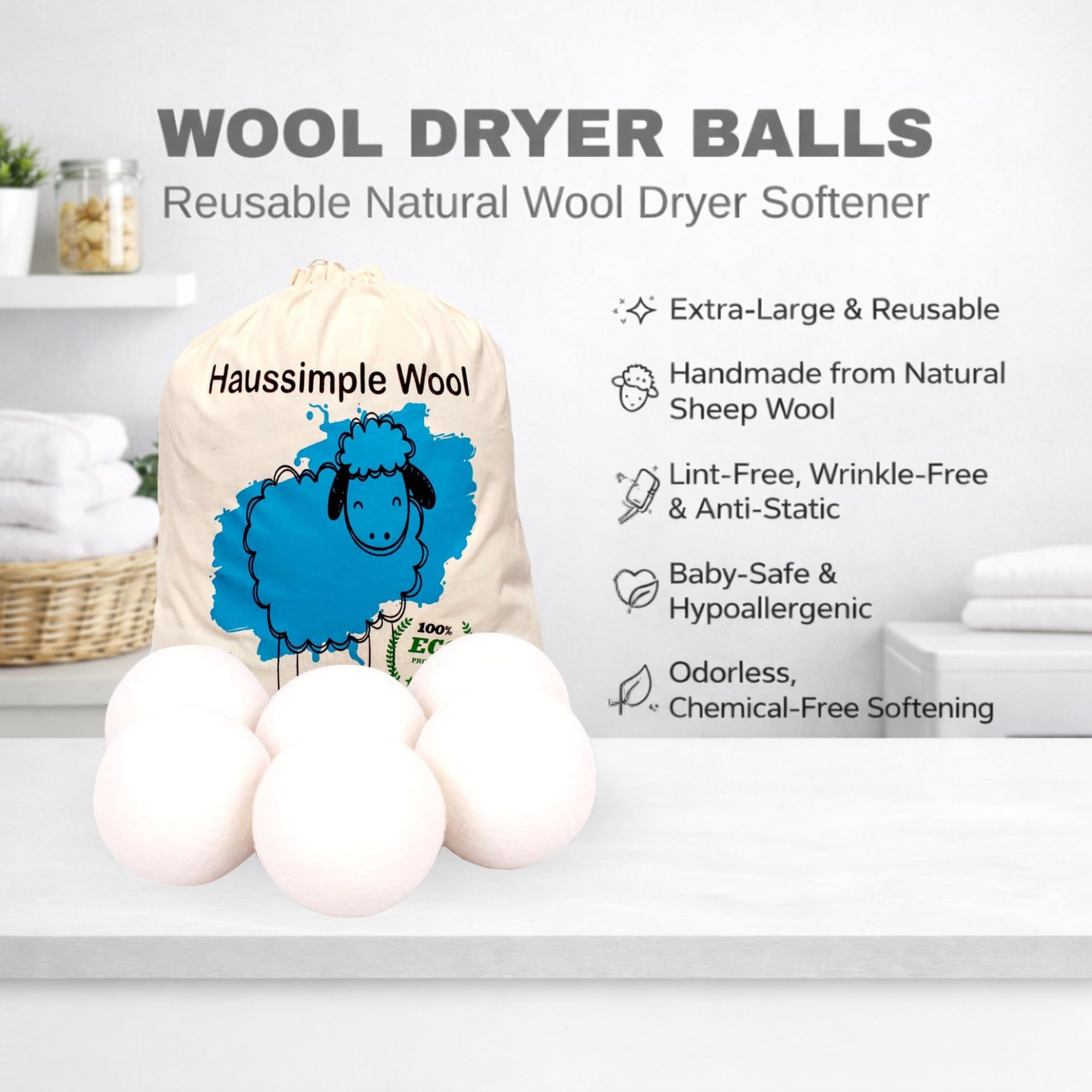 Wool Dryer Balls 6 (6 Count)