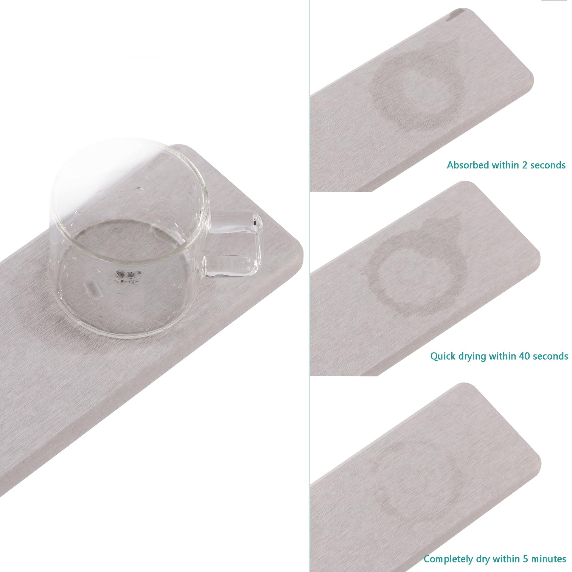 Set of 4 Water Absorbent Diatomite Coasters (4 Count)