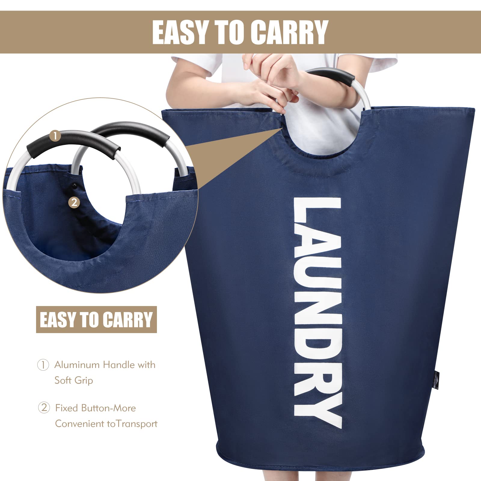 90L Large Laundry Basket Bag - ModHome Supplies