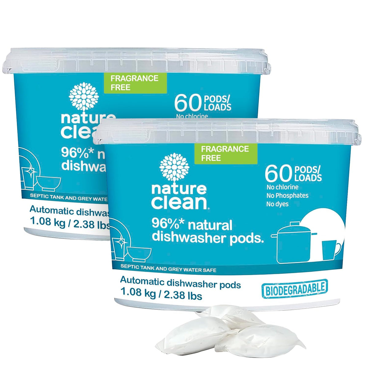 Non Toxic Dishwasher Detergent Pods (120 Count)
