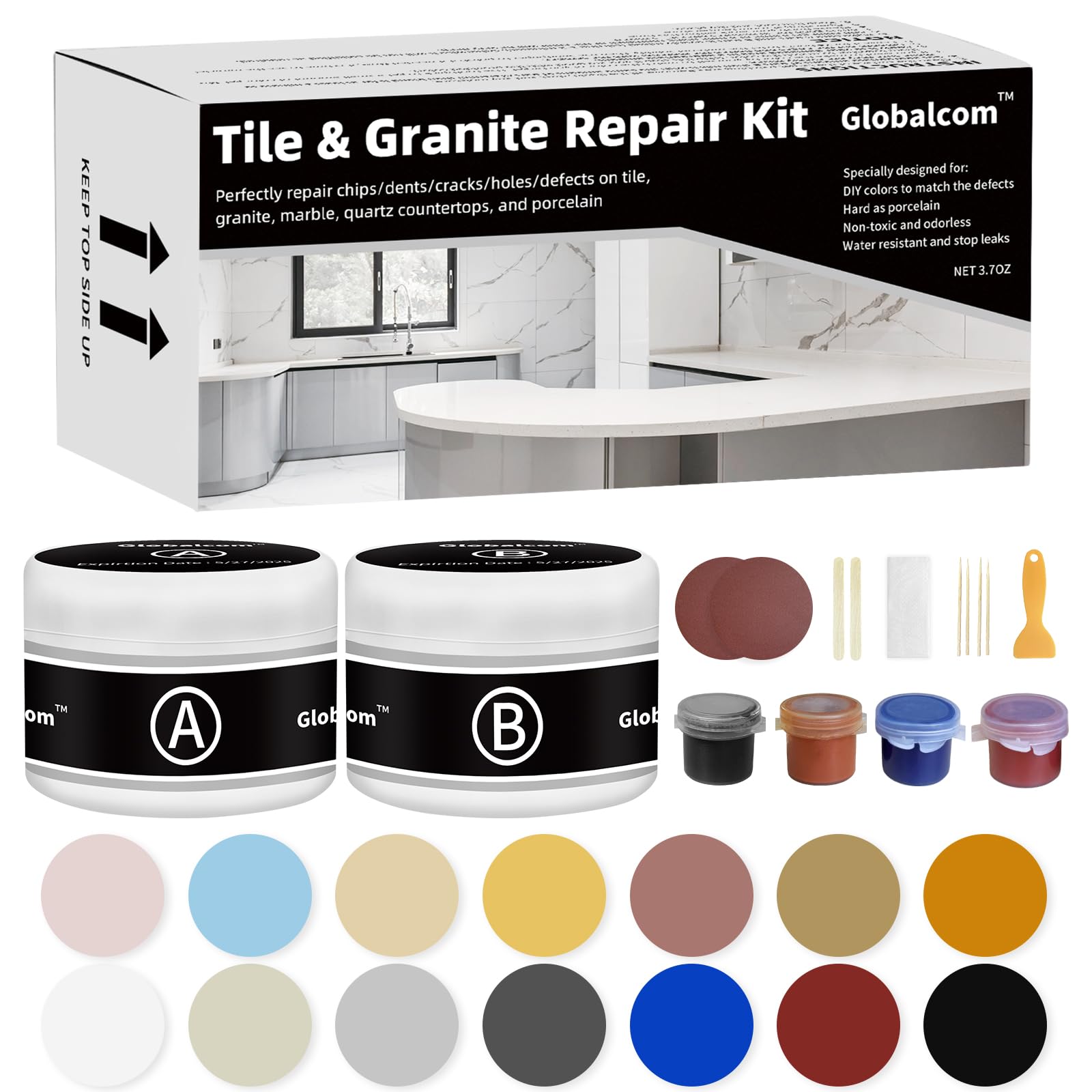Tile and Granite Repair Kit for Marble Porcelain and Quartz Countertops