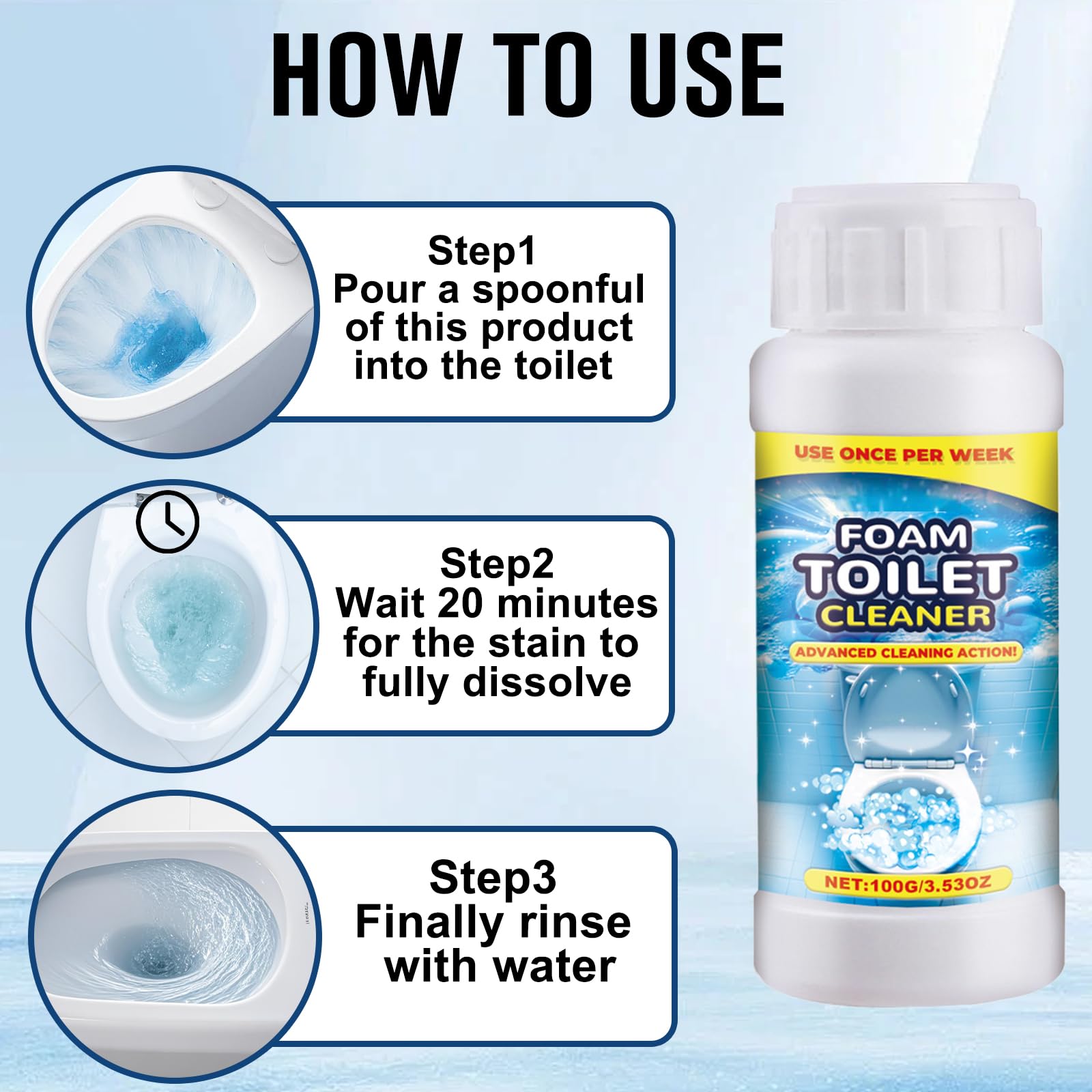 2PCS Foam Toilet Cleaner