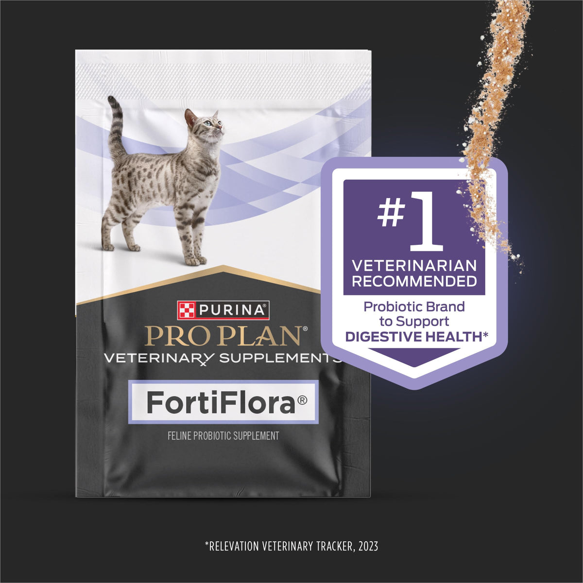 FortiFlora Daily Probiotic Powder Supplement for Cats with Digestive Support and Immune System for Occasional Diarrhea (30 Count)