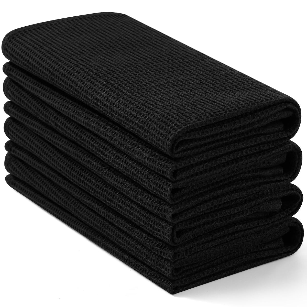 100% Cotton Waffle Weave Kitchen Towels (4 Count)