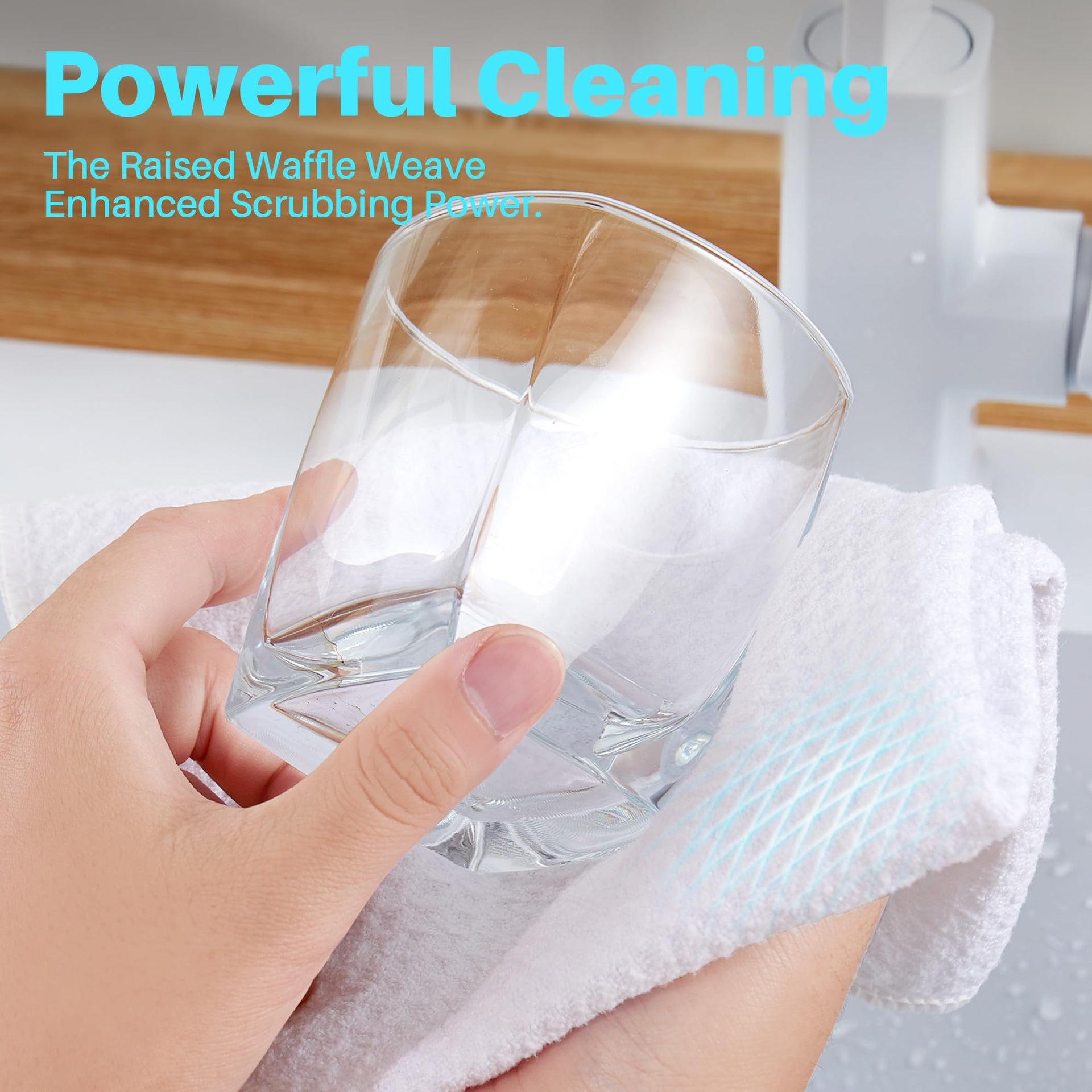 Large Microfiber Waffle Weave Cleaning Cloth (6 Count)