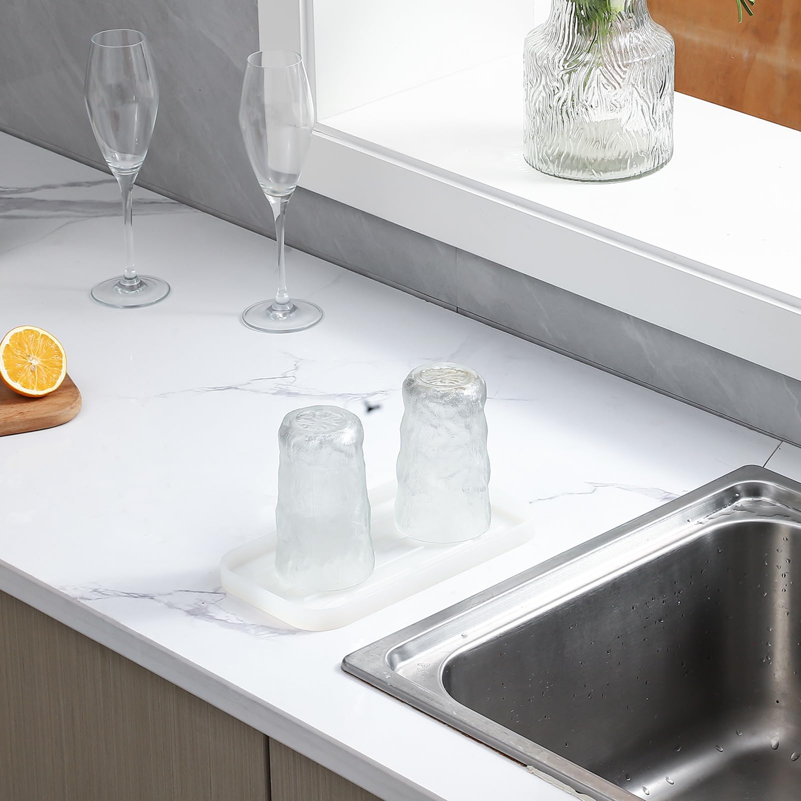 Silicone Kitchen Sink Organizer Tray for Multiple Usage