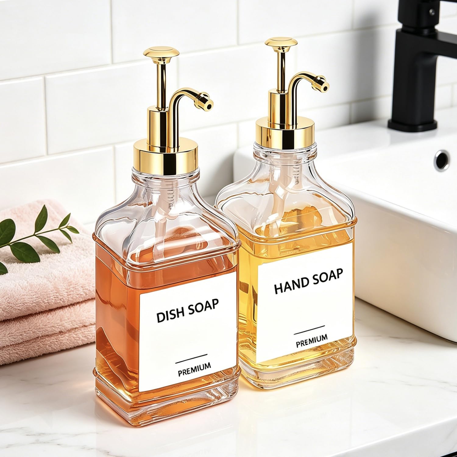 Dish Soap Dispenser for Kitchen (2 Count)