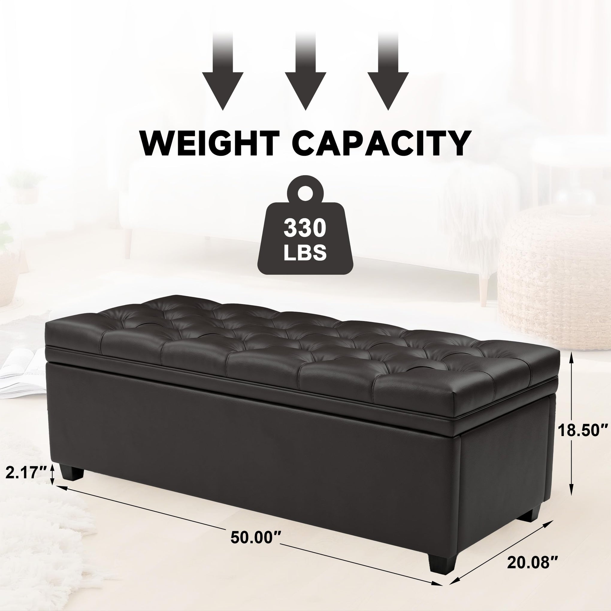 43 Inch Storage Ottoman