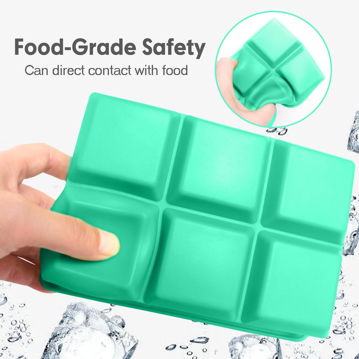 Silicone Ice Cube Trays 3 Pack (3 Count)