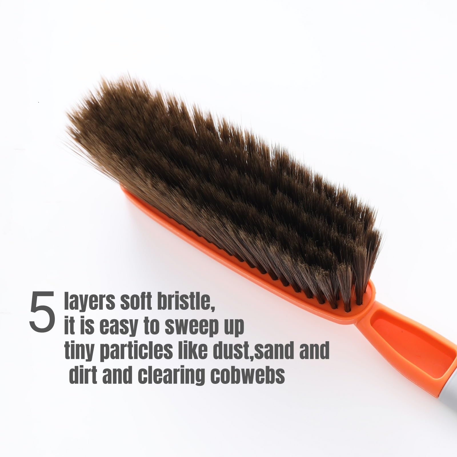15" Yellow Soft Brist. Hand Broom Brush Bed Sofa Counter Hair Clear