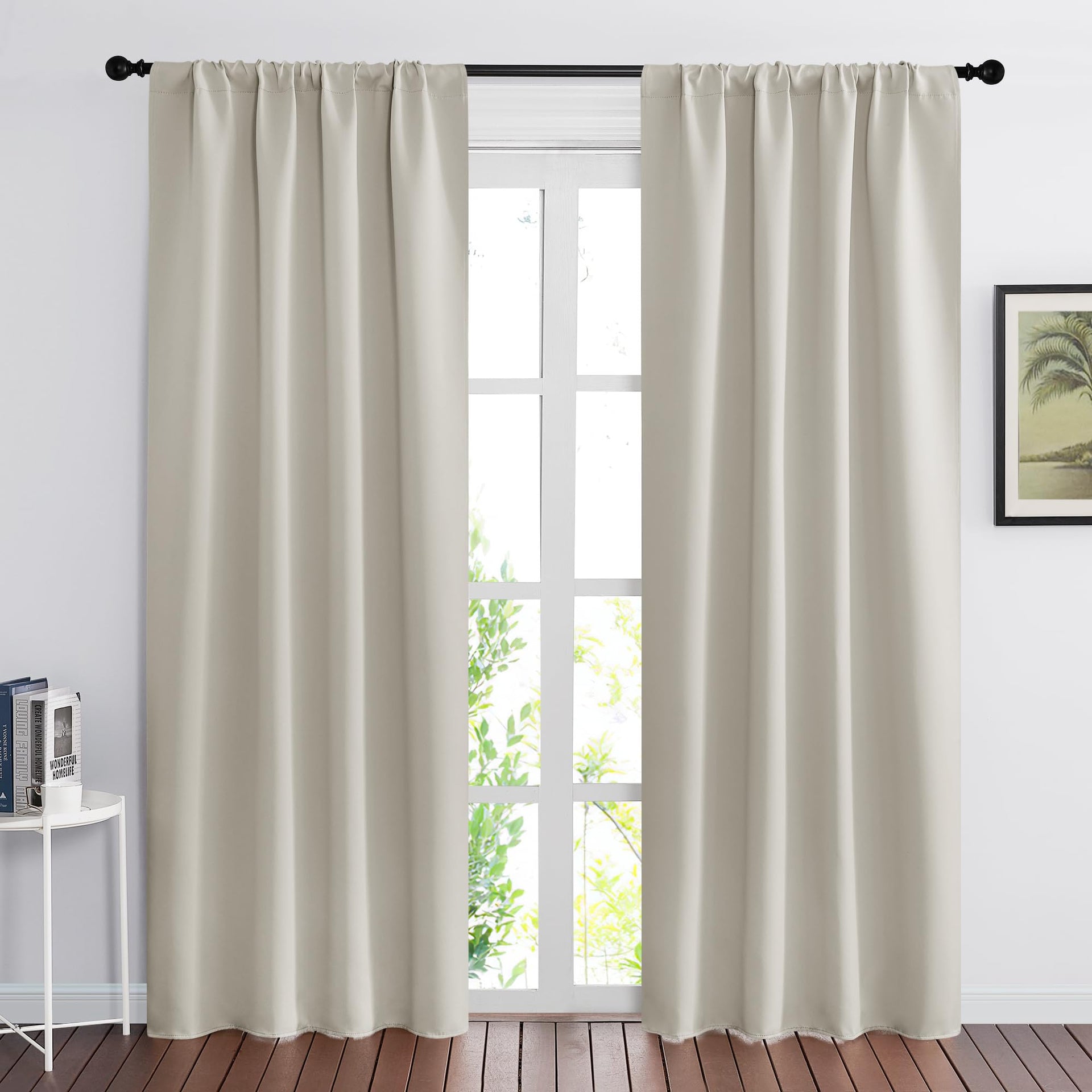 Curtains for Bedroom Living Room Nursery Office 72 inches Long (2 Count)
