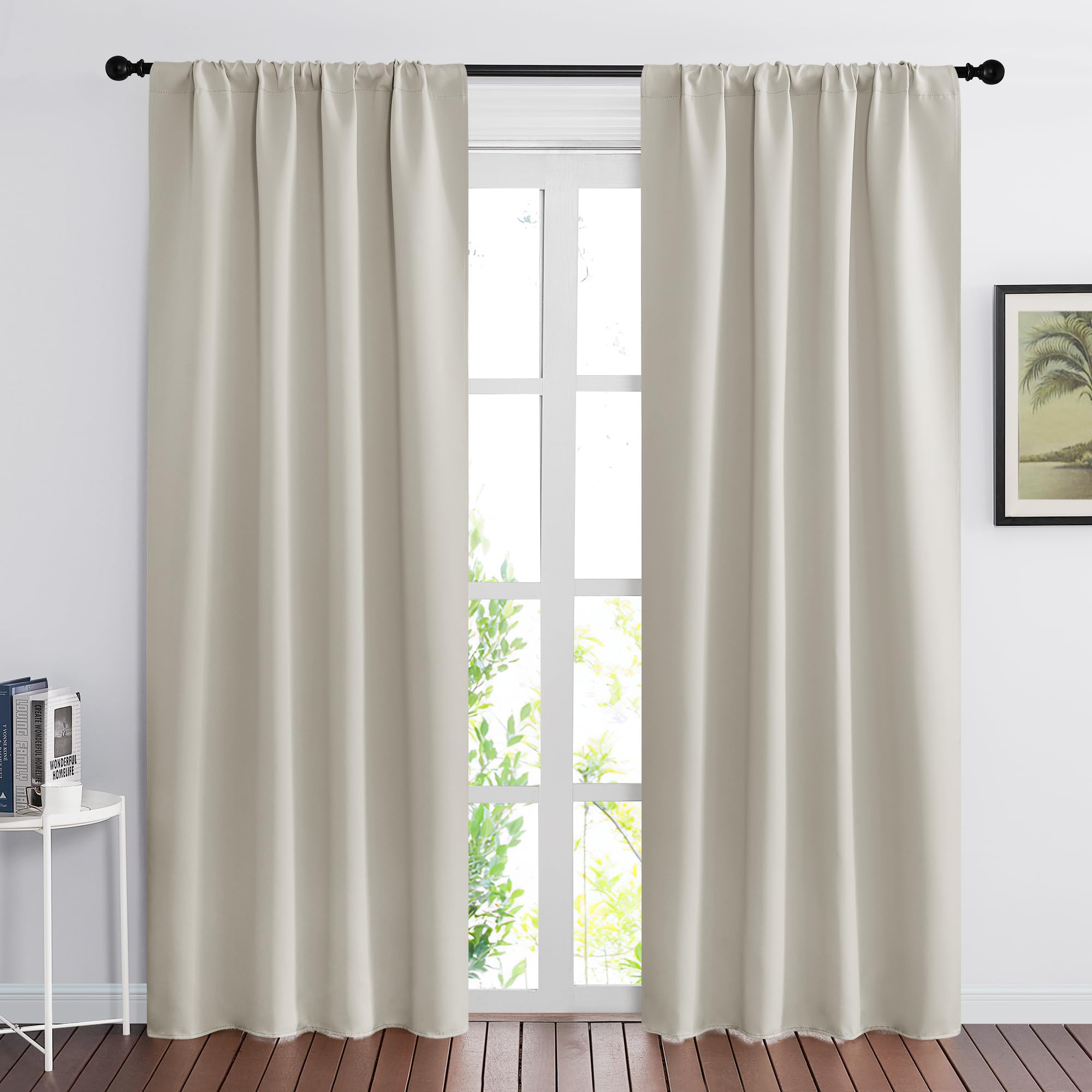 Curtains for Bedroom Living Room Nursery Office 72 inches Long (2 Count)