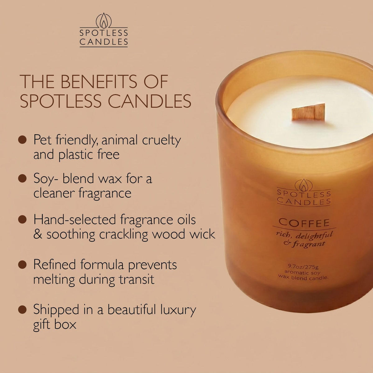 Coffee Candle; 9.7oz (9.7 Ounce)