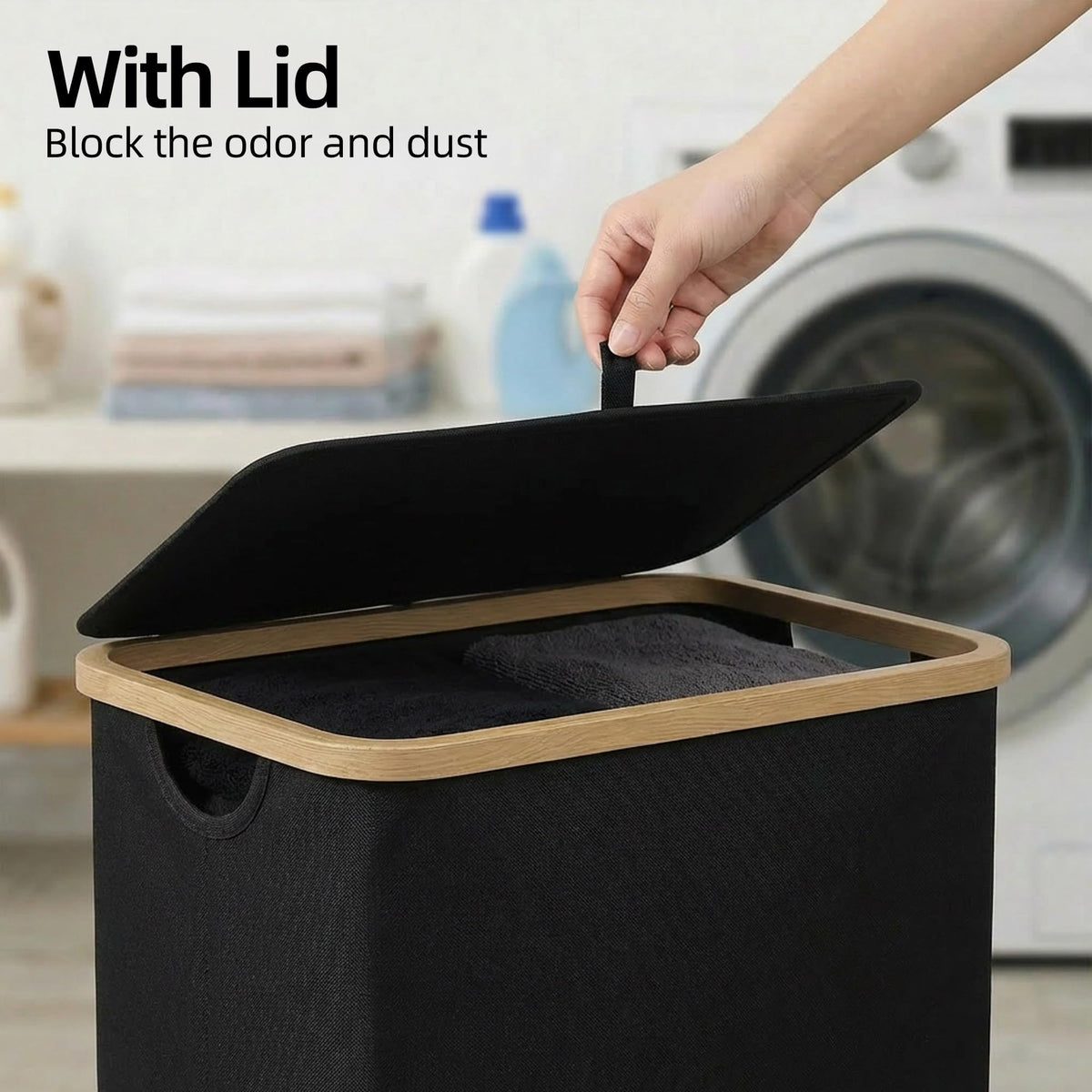 Slim Laundry Basket with Lid