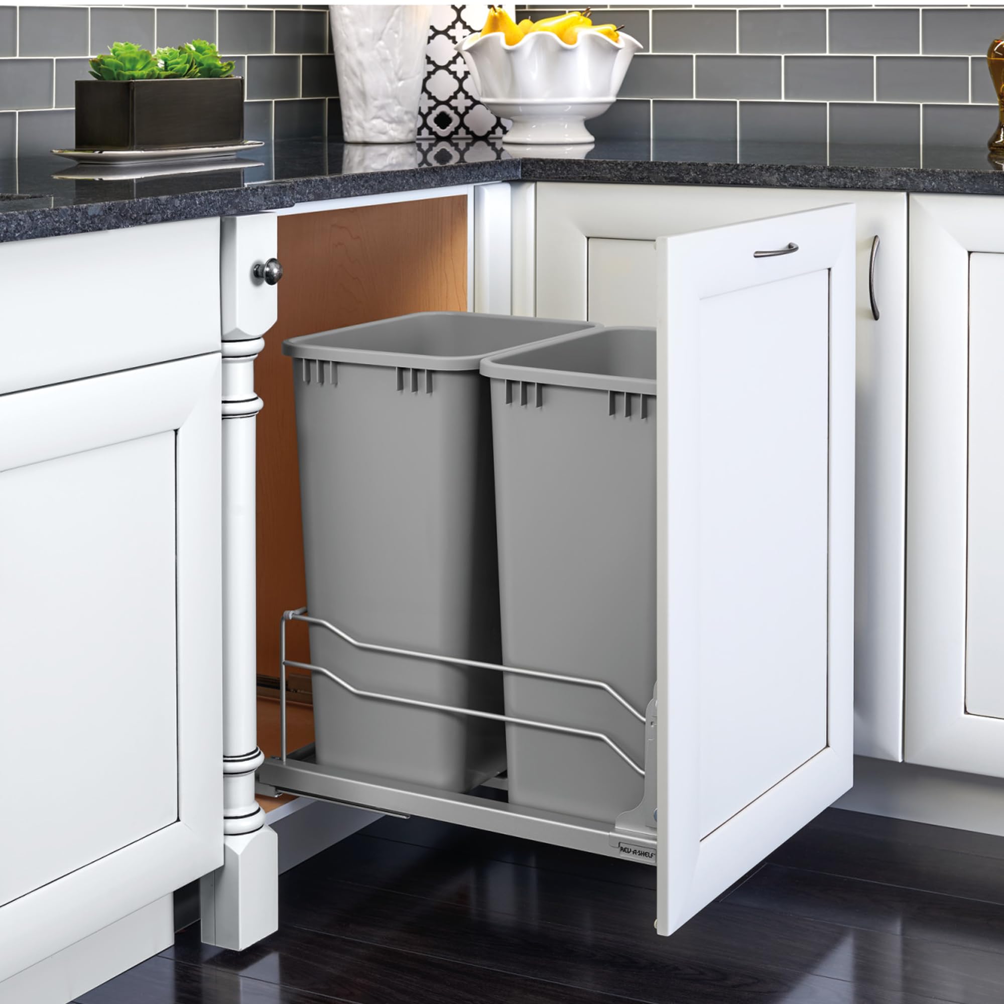 Double Pullout Trash Can w