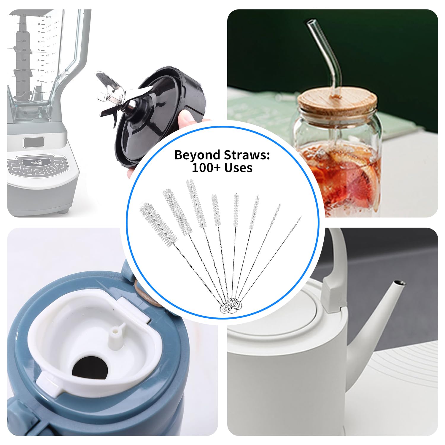 8 Pack Straw Brush Cleaner with Different Diameters (8 Count)