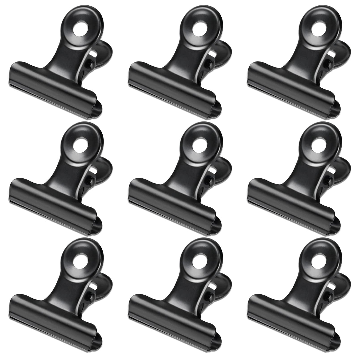 30 Pack Bulldog Clips 1.25 Inches Small Hinge Paper Clips Metal Hinge Clips for Crafts (30 Count)