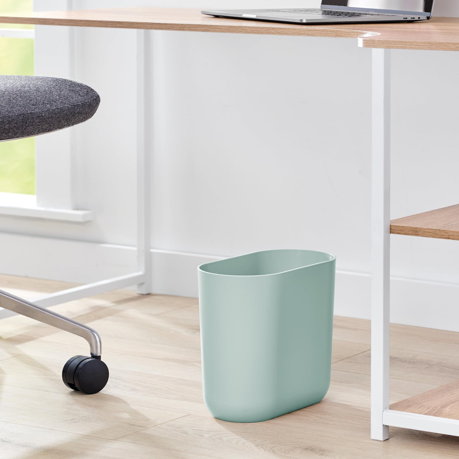 Small Slim Plastic Bathroom Trash Can