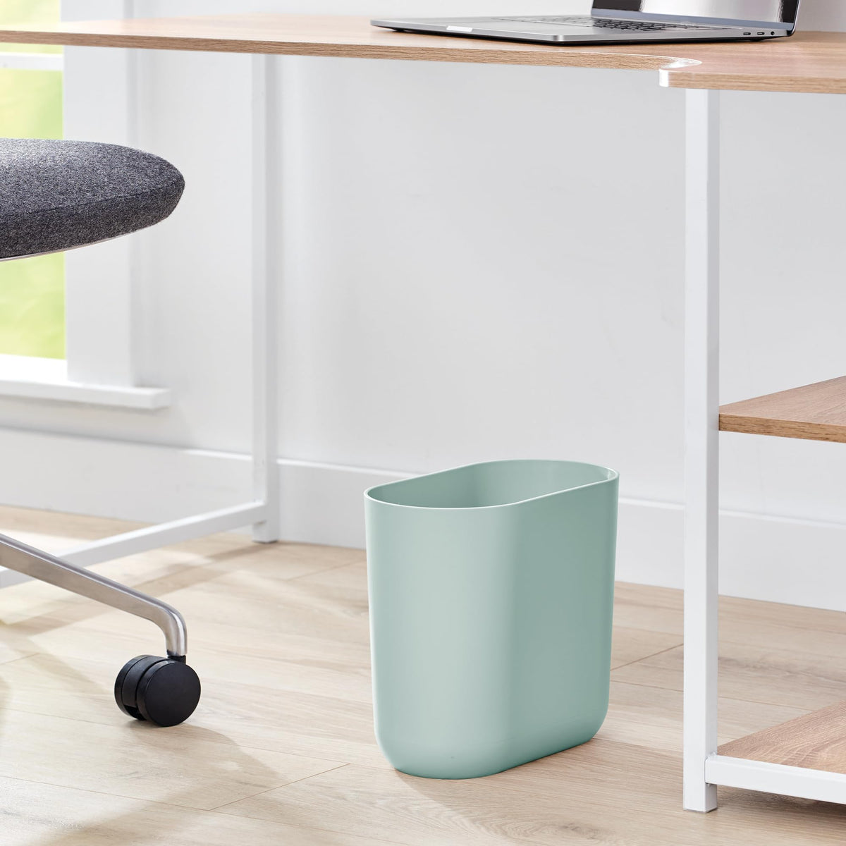 Small Slim Plastic Bathroom Trash Can