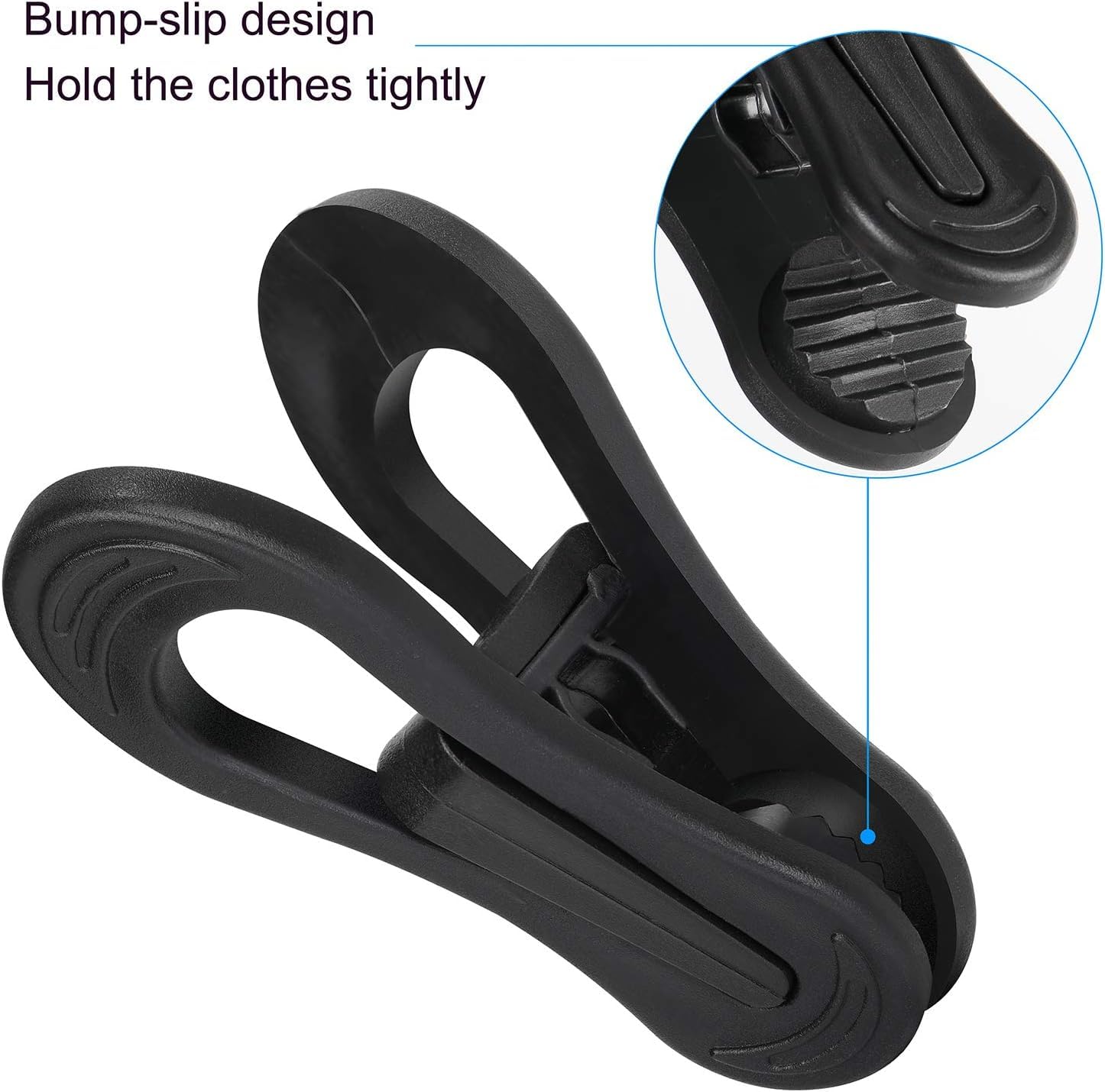 50pc Plastic Coat Hanger Clips (50 Count)