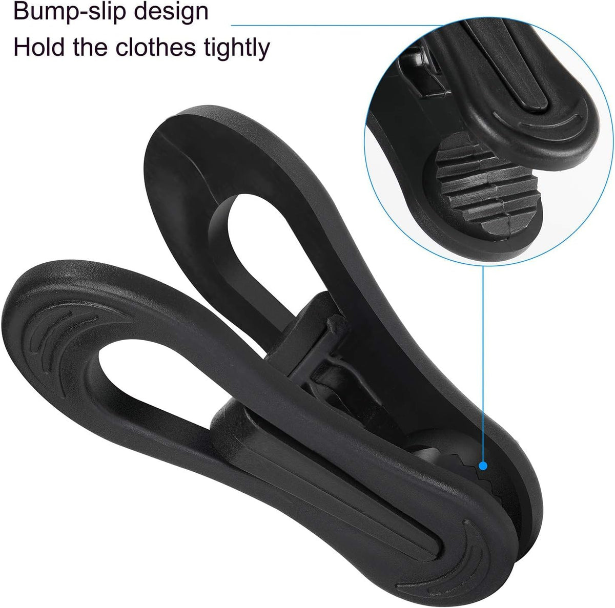 50pc Plastic Coat Hanger Clips (50 Count)