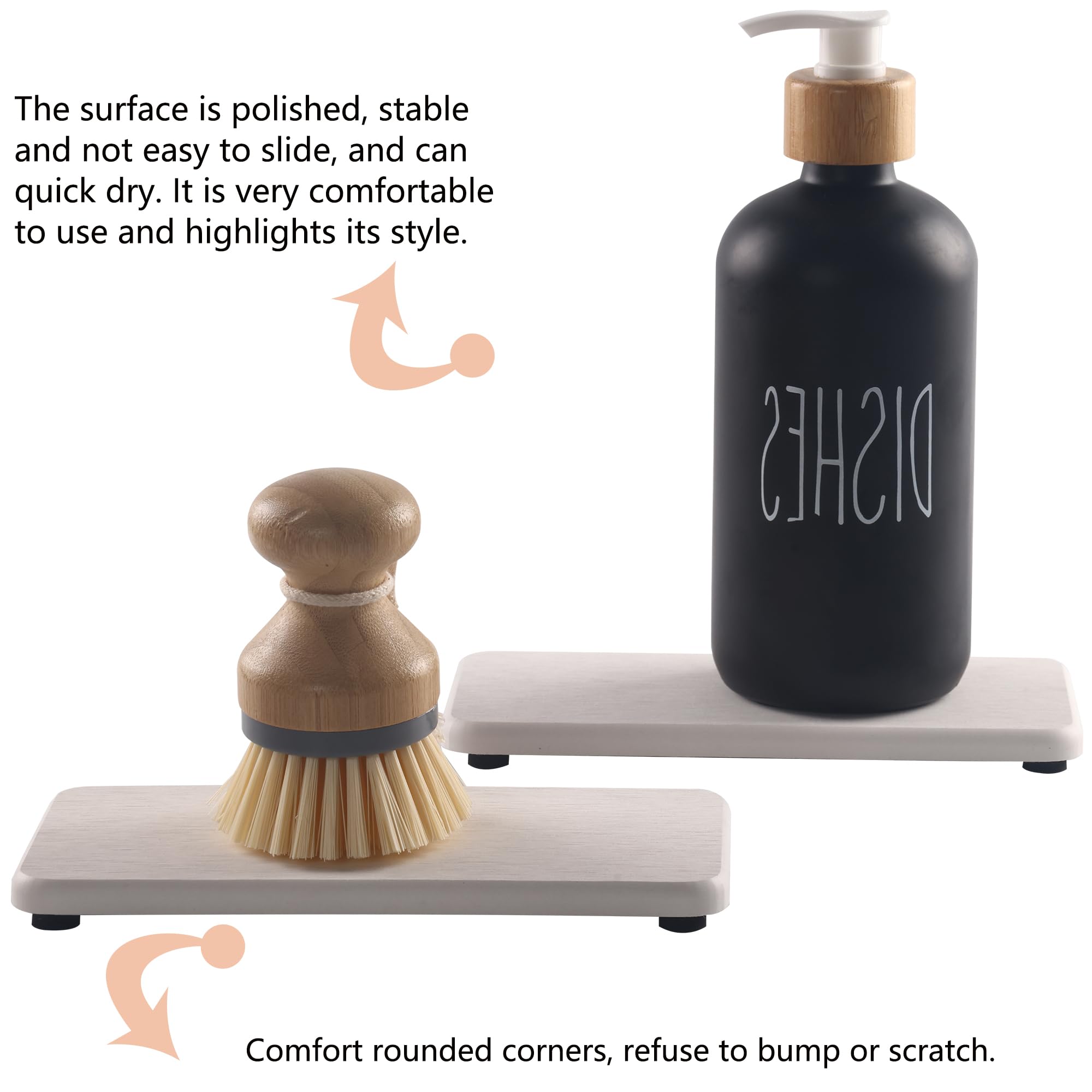 2 Pcs Sink Stone Soap Trays (2 Count)