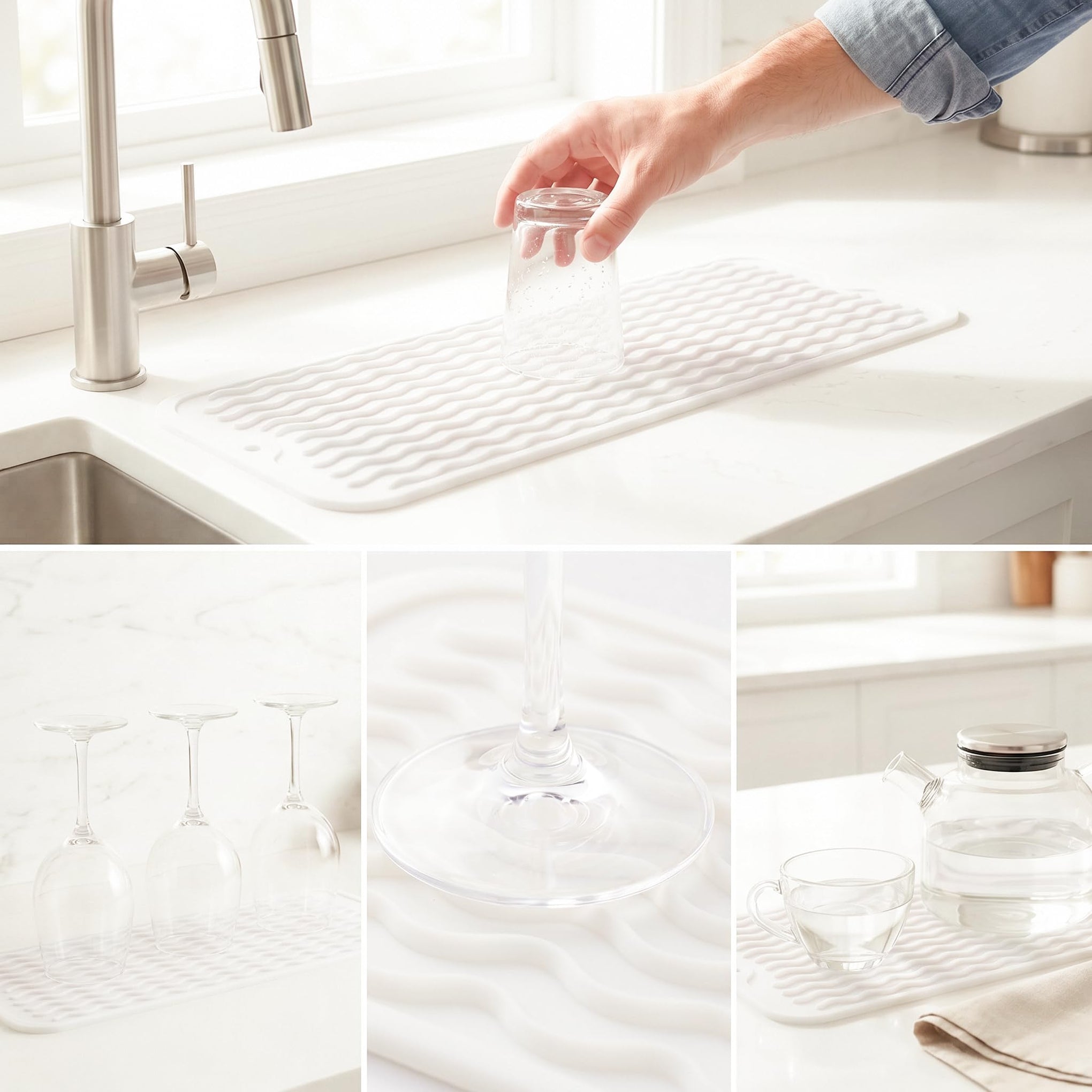 Silicone Dish Drying Mat for Multiple Usage