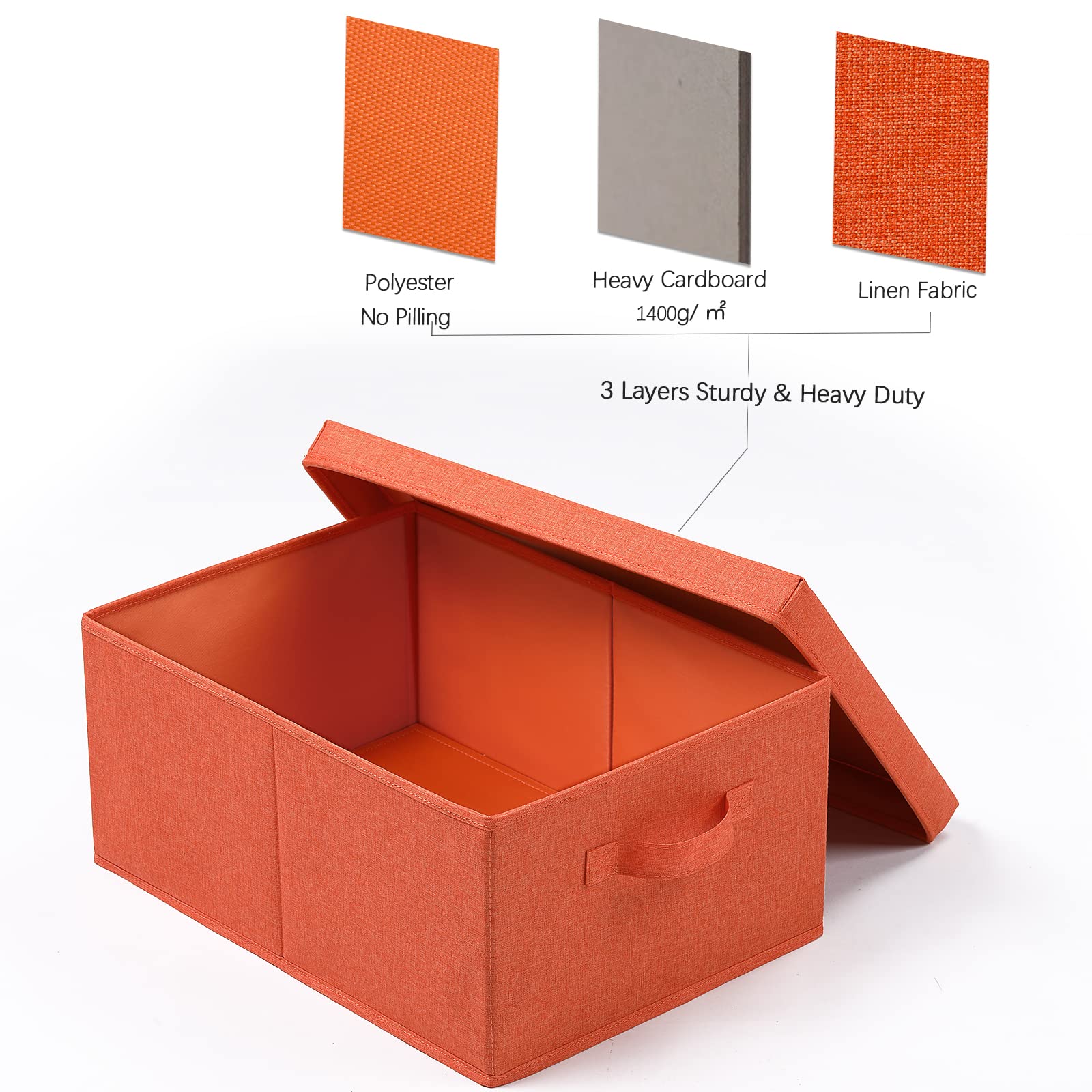 Storage Bins with Lids for Organizing (2 Count)