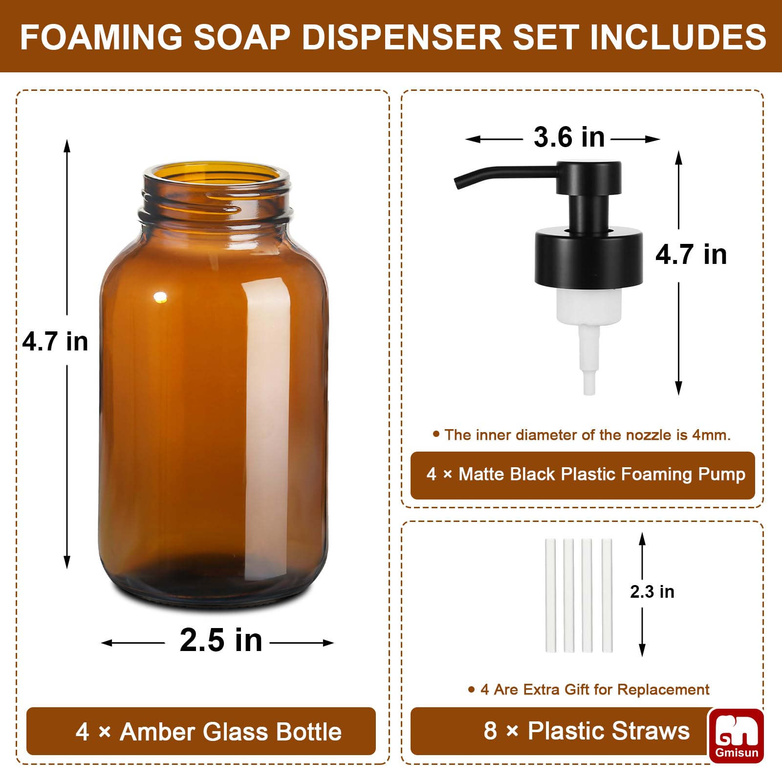 Foaming Soap Dispenser (4 Count)