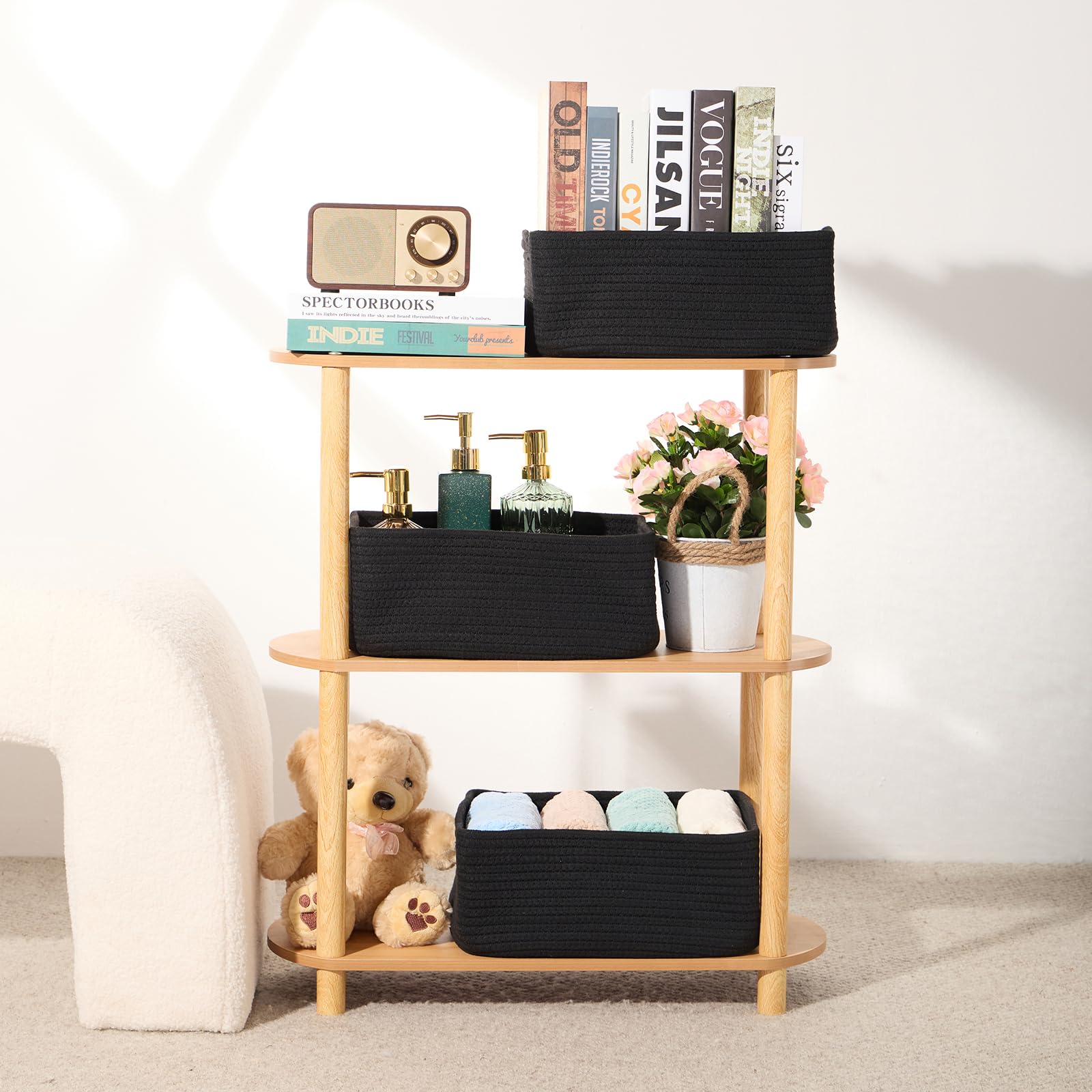 Small Storage Baskets for Organizing (3 Count)