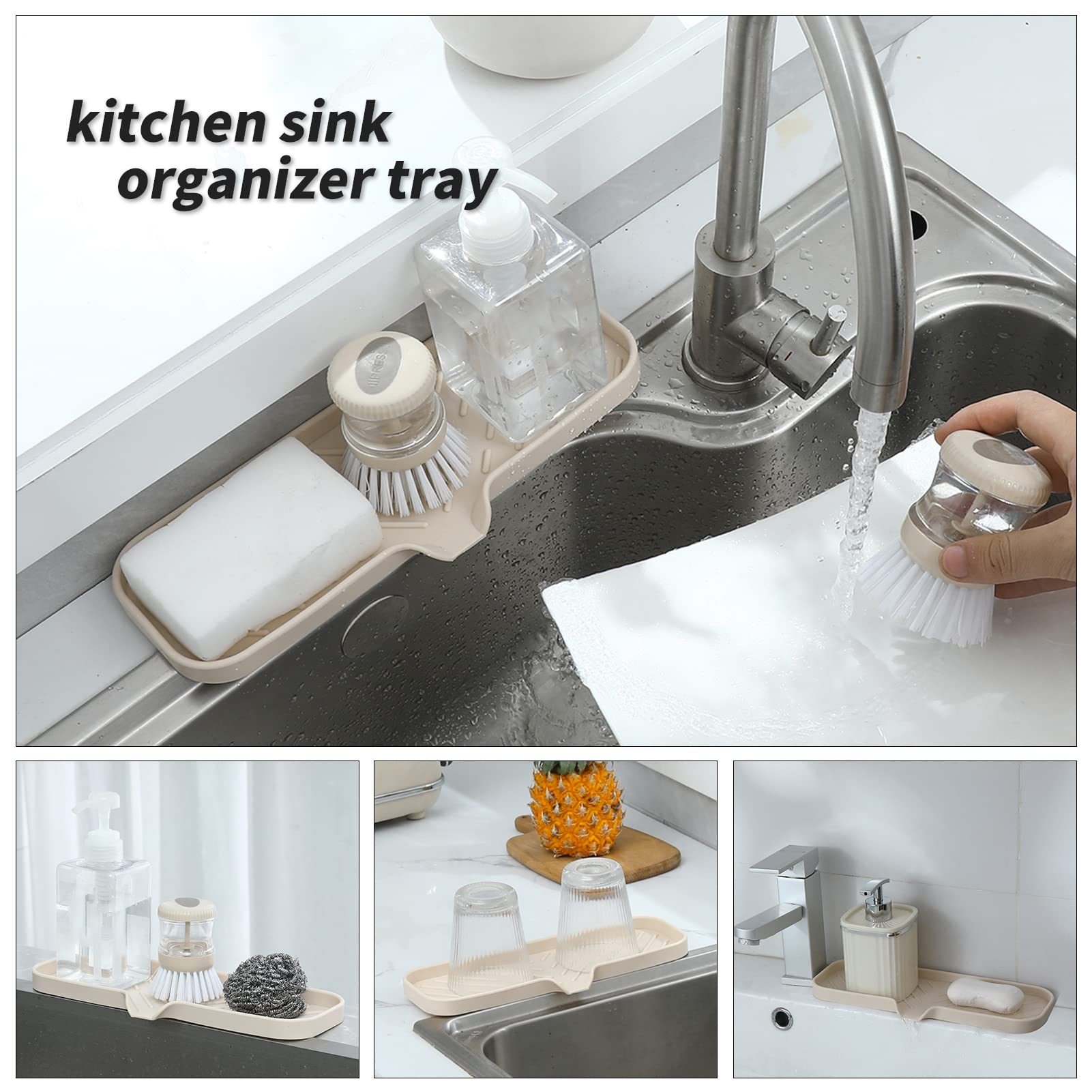 Silicone Soap Dish with Drain Spout