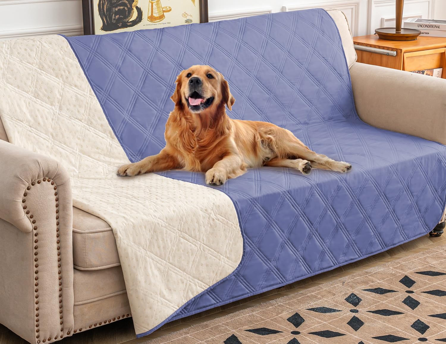 Waterproof Dog Bed Cover Pet Blanket with Anti